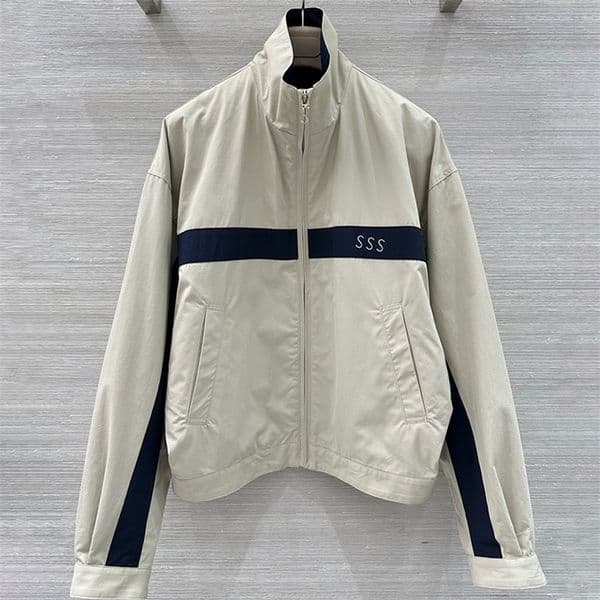 Designer Woman Vintage Jacket Stand Collar Windbreaker Outdoor Activities Jacket Autumn Winter Hiking Running Jacket