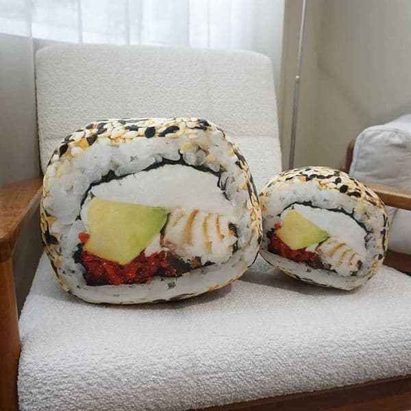Kawaii Simulation Food Sushi Cake Plush Toys Stuffed Doll Pillow Cushion Cute Home Decoration for Kids Girls Adults Fun Gift W260428