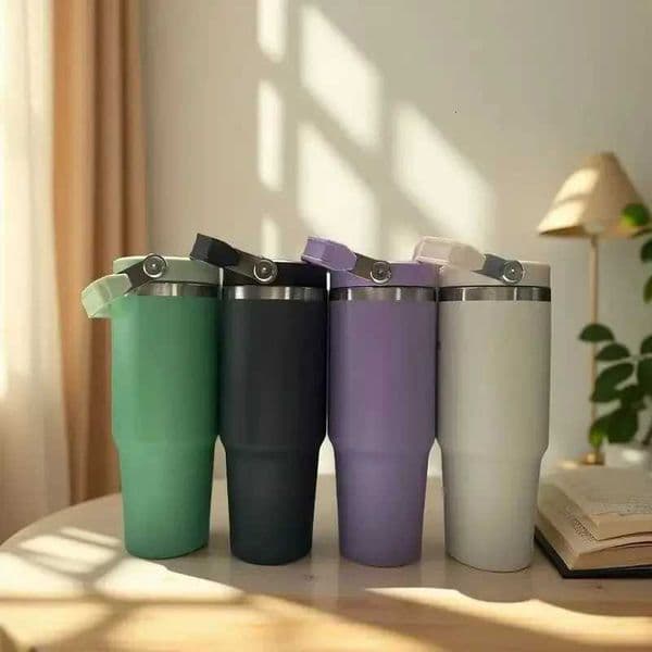 Stainless Steel Thermal Water Bottle Keeps Cold and Heat Thermal Mug Portable Tumbler Vacuum Flask Car Insulated CupT260429