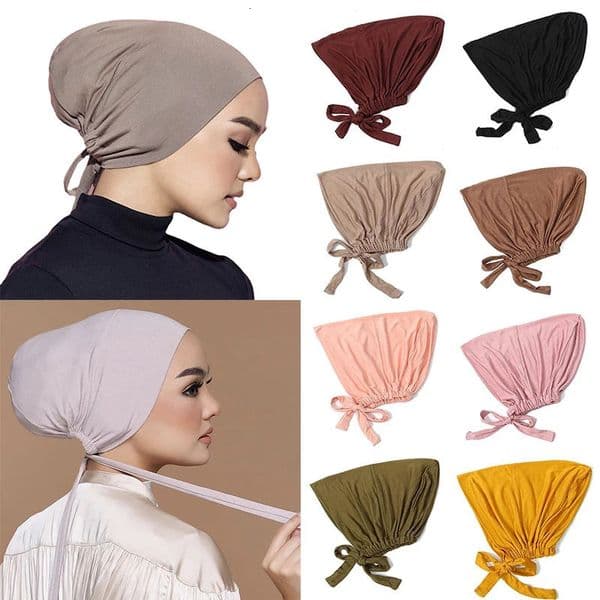 Soft Modal Muslim Turban Hat Inner Hijab Caps Islamic Underscarf Bonnet India Hats Female Headwrap Turbante Mujer 260421