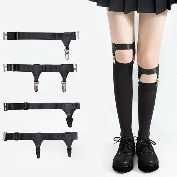 1pc Sexy Punk Goth PU Leather Elastic Garter Leg Thigh Ring Clothing Accessory Suspender Stockings Garters 260429