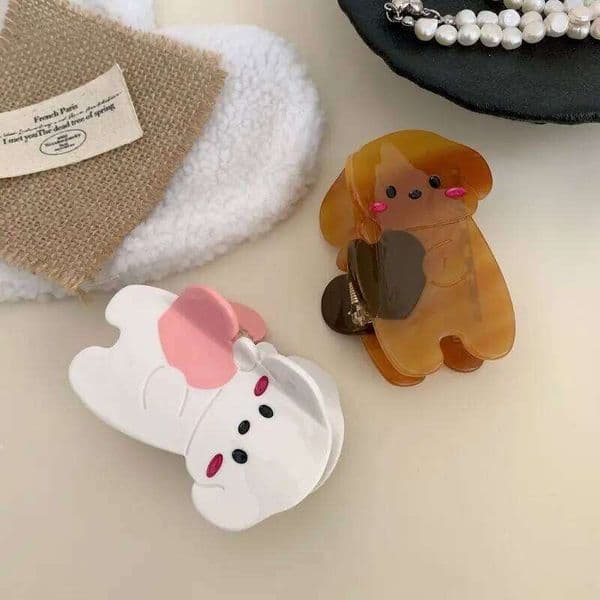 1pc Cute puppy love scratch back of the head, coiled hair, shark clip headband, animal cartoon hair accessory