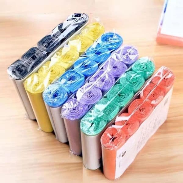 5 Rollspack Household Disposable Trash Pouch Small Bags Kitchen Storage Garbage Cleaning Waste Bag Plastic 260429