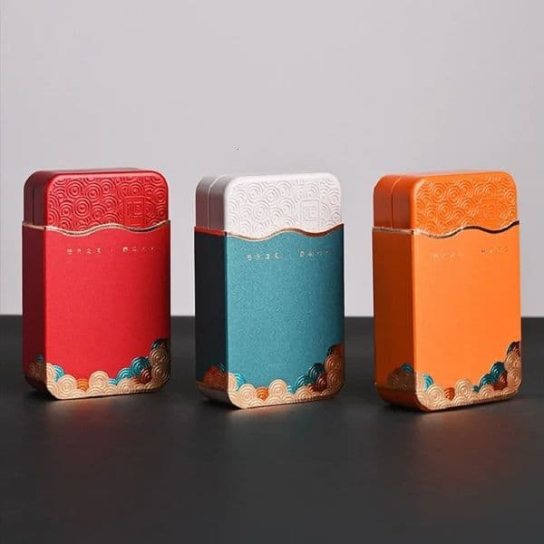 Rectangular Wavy Pattern Metal Storage Candy Box Small Portable Tin Biscuit Packaging Home Desktop Jewelry Organizer Case 260428