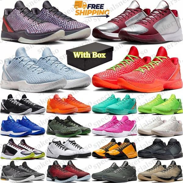 Free Shipping With Box Designer kobeshoe kobes6s 5 6 8 Mamba Grinch protro Basketball Shoes sneakers for 5s 6s mens womens 8s xray d h gate trainers Sports classic