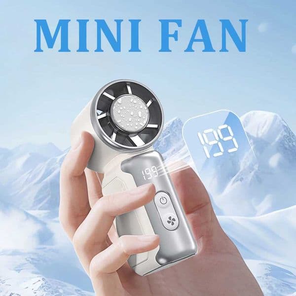 1-199 Speed Handheld Mini Fan 3600mAh Mini Pocket High Speed Fan with Ice Pack USB Rechargeable Fan for Makeup Travel Outdoor L260429