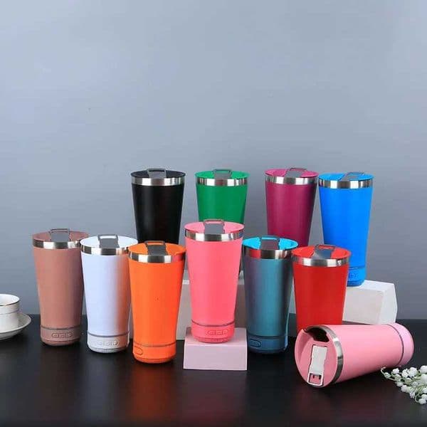 Steel Double Wall Vacuum Insulated Beer Cups 16oz Bluetooth Speaker Water Coffee Bottle Tumbler Gift MugT260429