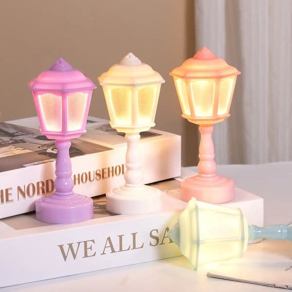 Touch Control LED Night Light Mini Street Lamp StyleBattery Powered Table LampBedroom DeskCute Decorative NightlightModern 260429