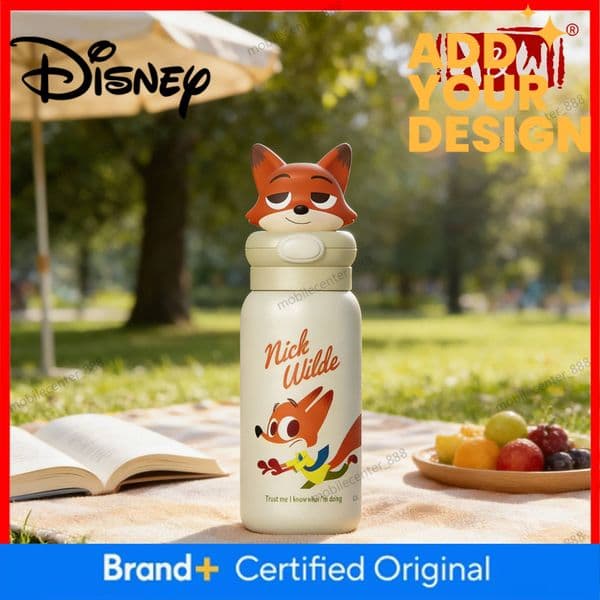 Designer Disney X&W 400Ml Disney Series Doll Thermos 316/304 Stainless Steel+Pp Hidden Portable Handle Design Waterbottle Outdoor Camping Use Luxury