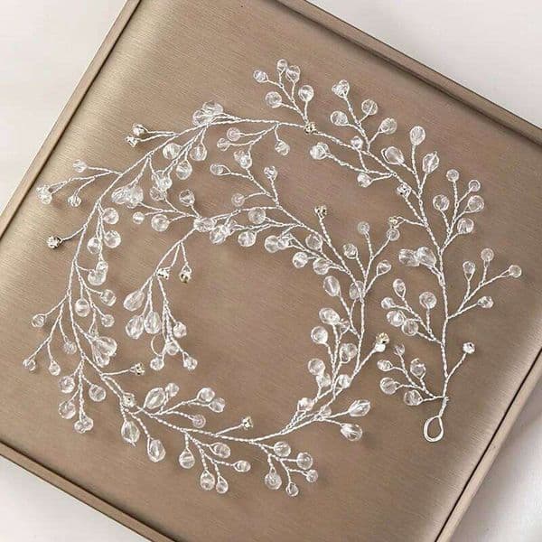 Women Crystal Wedding Accessories Luxurious Rhinestone Pearl Bride Headband Hairbands Hair Jewelry Vine