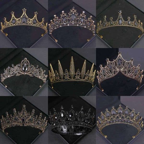 Baroque Black Crystal Tiaras And Crowns Headband Rhinestone Prom Diadem Bridal Wedding Hair Accessories Jewelry Crown Tiara Gift