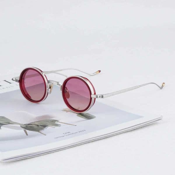 JMMs Designer Brand Round Alloy Gradient Sunglasses for Men Women Double Bridge Casual Photochromic Eyeglasses