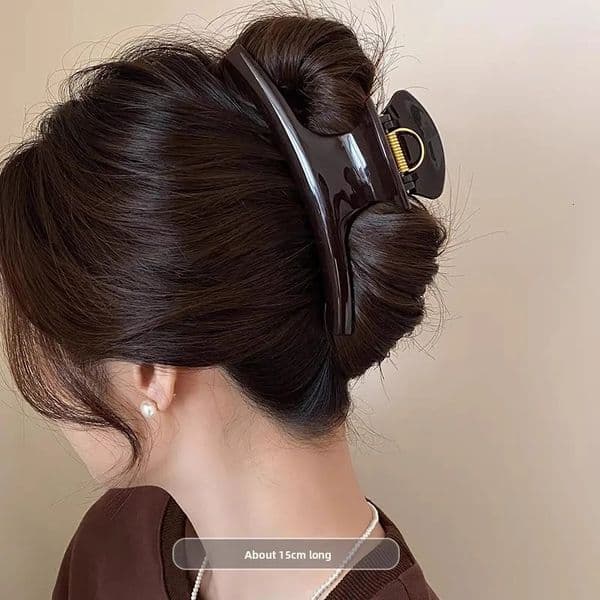 Elegant Solid 591in Large Hair Claw for Women Ornament Long Thick Hold Headband Clip Accessories 260429