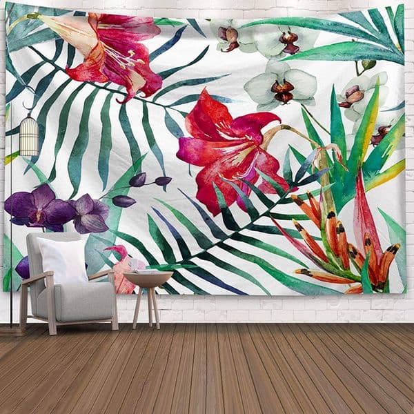 Seaside Landscape Tapestry Outdoor Poster Beach Hawaii Coconut trees Island Simple Modern Style Wall Hanging Nature Mural Screen
