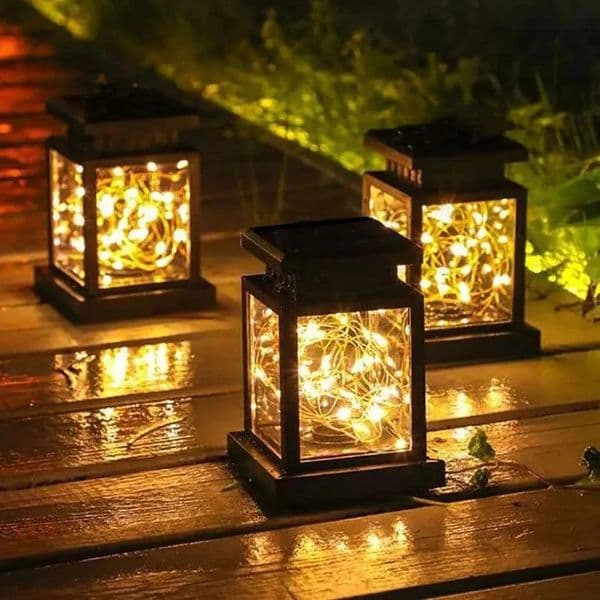 1pc Solar Lantern Outdoor Garden Hanging Lanterns Waterproof LED Lights For Table Party Decorative Patio Yard Lawn 260429
