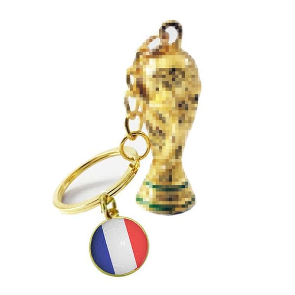 World Cup Football Soccer Trophy Souvenir Keychain for Keys & Bags - Team Spirit Collectible Accessory