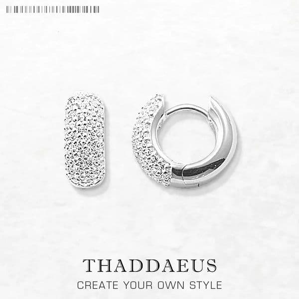 White Creole Hinged Hoop Earrings Pave Europe Glam Fine Jewerly For Women Gift In Solid 925 Sterling Silver 260429
