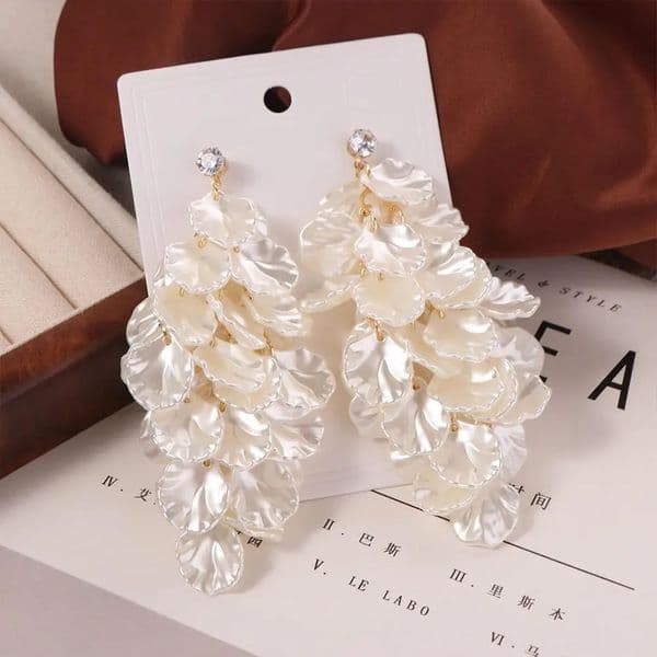 Fashion Exquisite Petals Tassel Earrings Jewelry Exaggerated Drop Earring Ornaments y Vintage Party 260428