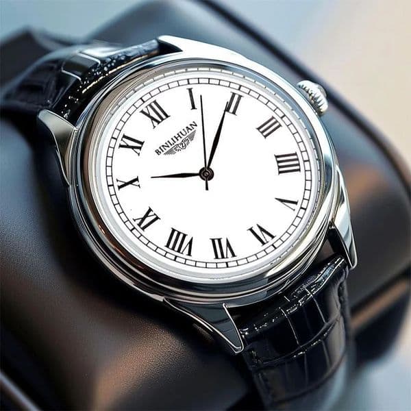 y Business Mens Quartz Watch 2025 Top Waterproof Leather Strap Handsome Wristwatch for Gift 260429