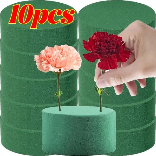Green Floral Foam Sponge Block DIY Artificial Flower Mud Arrangement Kit Round Fresh Wedding Festive Party Decorations 260429