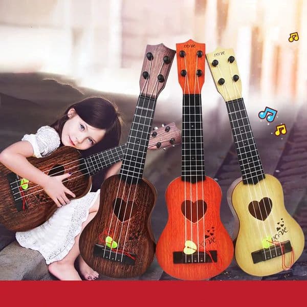 Children Ukulele Musical Toys 4 Strings Small Guitar Montessori Education Instruments Music Toy Learning 3 To 6 Years Boys Gift 260428