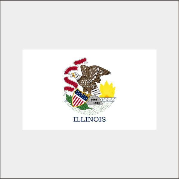 90x150cm Illinois State Flag Us Usa State Flag Illinois Hanging Banner Flags
