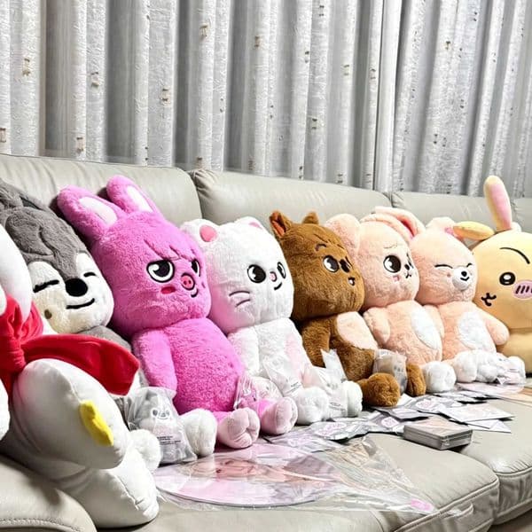 Large SKZOO Plush Pillow Stray Kids Cute Stuffed Toy Soft Fluffy Cartoon Plushie for Stray Kids Fans Birthday Christmas Gift W260428