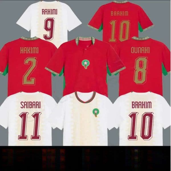 26 27morocco world cup soccer jersey 2025 africa cup hakimi brahim ounahi saiss ziyech y ennesyri national team home player football shirt men