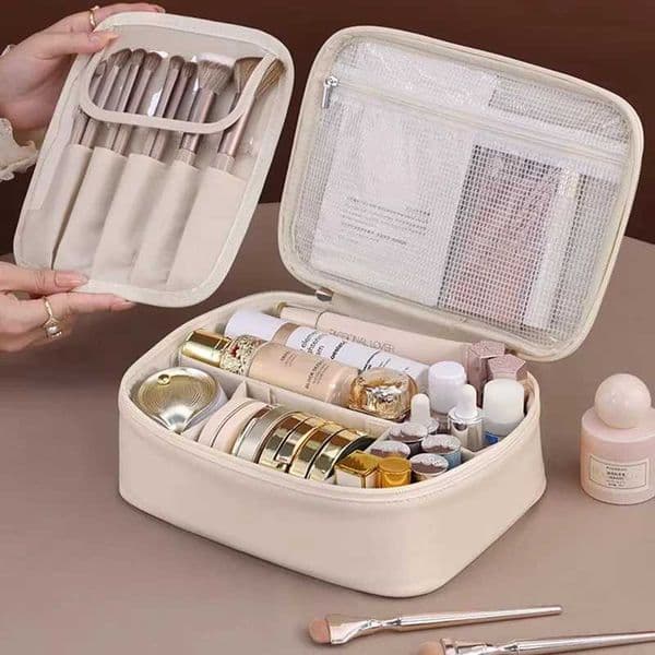 1pc Makeup Bag Hand-held Large Capacity Multi-layer Classification Storage Bag Portable Travel Toiletry Bag Cosmetics Organizer LL260429
