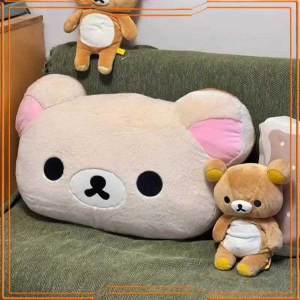 Cute Rilakkuma Plush Warm Hand Pillow Cartoon Bear Peluche Stuffed Toy Soft Cushion Birthday Gift W260428