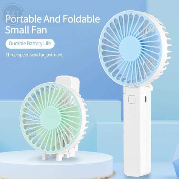 1PCS New Portable Fans Handheld Fold USB Rechargeable Fan Mini Desktop Air Cooler Outdoor Fan Cooling Travel Hand Fans 1200MAH L260429