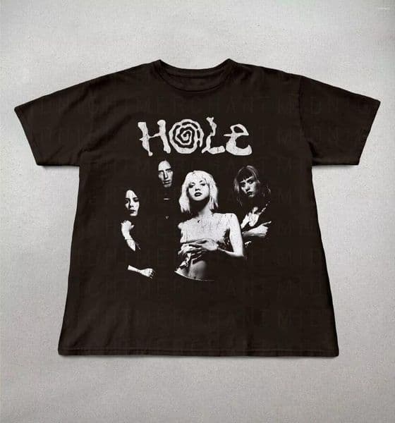 Men's T Shirts Vintage Hole Band T-Shirt 90S Shirt Music Tee Retro Graphic 2026 Men Tshirt Women