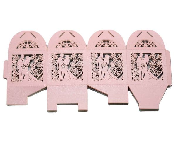 Lase Cut Bride Groom Wedding Sweets Candy Box Guests Gift Boxes Paper Packaging Baby Shower Chocolate Cookie Box ZZ Tax Duty Free