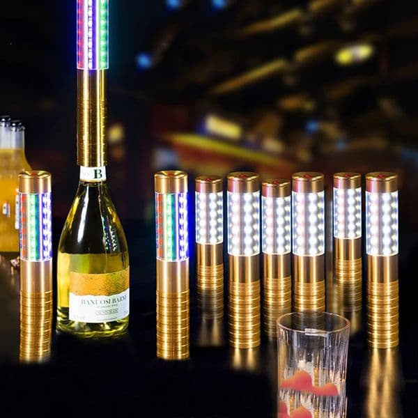 Rechargeable LED Flash Sticks Atmosphere Champagne Wine Bottle Service Sparkler for VIP Nightclub KTV Bar Strobe Baton Flash Rod 260430