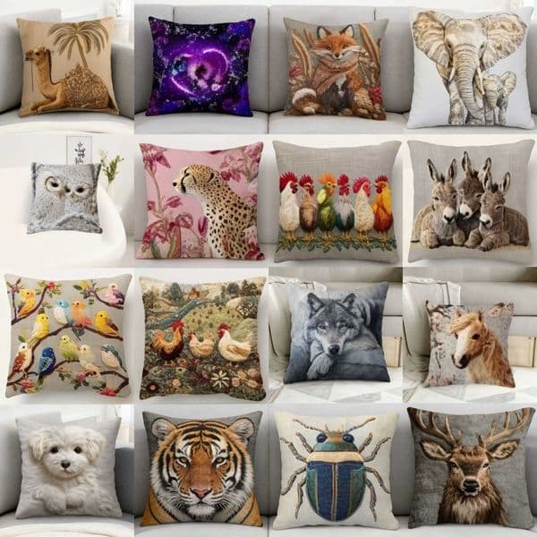 temu cute animal sofa cover home decor fabric imitation embroidery sofa cushion cover L260430