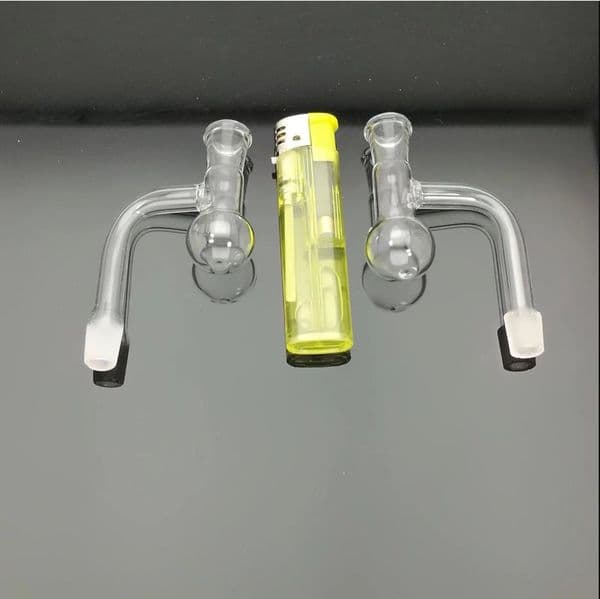 Smoking Pipes Aeecssories Glass Hookahs Bongs Classic transparent right angle glass cigarette accessories