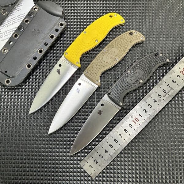 FB31 Camping Survival Tactics And Hunting Handmade Olive Plastic Handle Fixed Blade Knife - A Premium Product For Outdoor Enthusiasts