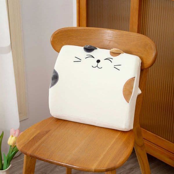 Cute Cartoon Cat Memory Foam Lumbar Support Office Waist Cushion Pillow Company Gift L260430