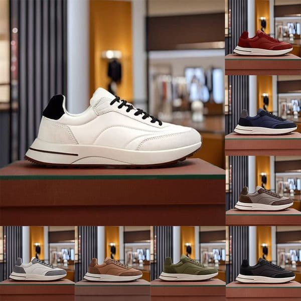 Free shipping Men Casual designer flat luxury moccasin slip on suede black orange red Fashion Business Comfortable Sport low top leisure shoes apricot black