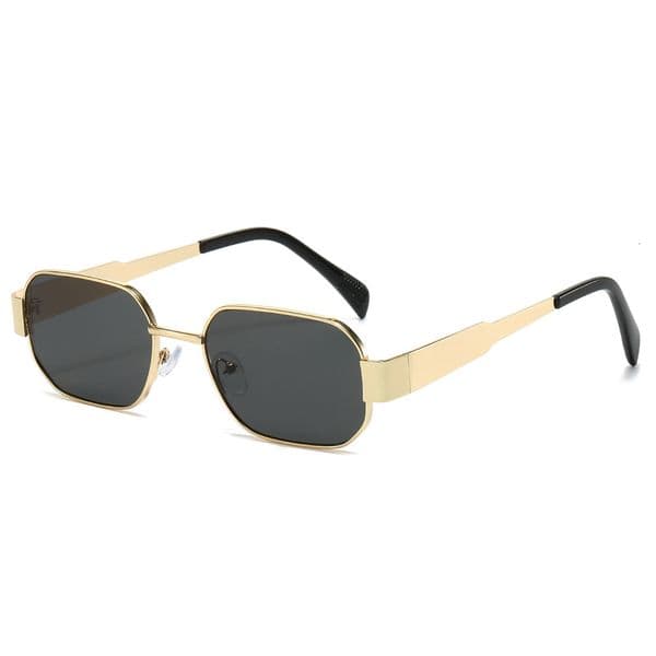 New Retro Polygonal Metal Style for Women High-end UV Protection Fashion Sunglasses