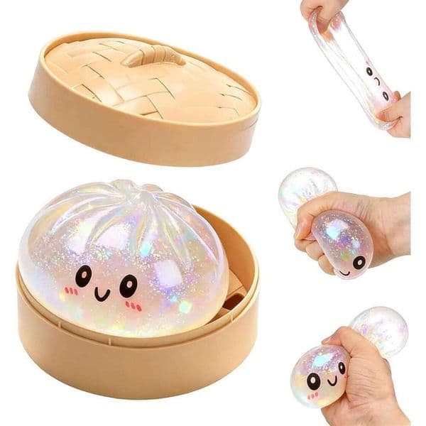 2026 New Dumpling, Glitter Dumpling Squishy With Box, Dumplings Sensory Toy Stress Relief, Adult Soft Squeeze Decompression Dough For Anxiety Relief Fi 002