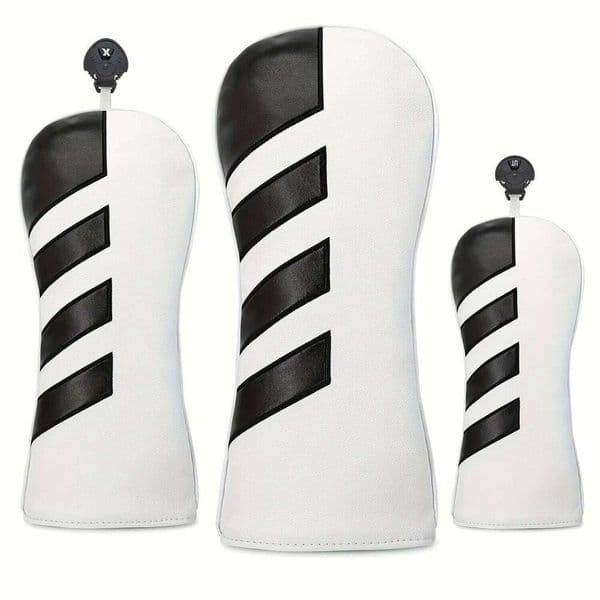 1pc or 3pcs Golf Wood Covers Compatible for Driver, Fairway, Clubs - Durable caps with Style Options, 26Y0430