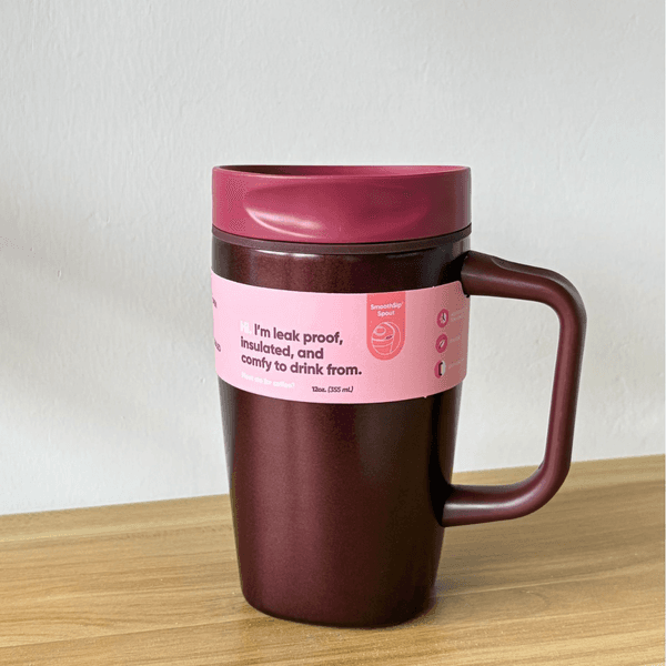 20oz & 12oz Leakproof Insulated Travel Mug 355ml Smooth Sip Spout Reusable Coffee Cup Office Commute Travel Mug