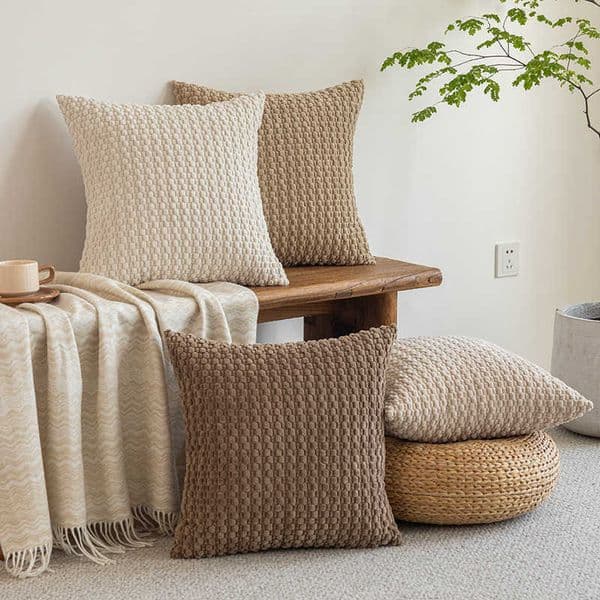 Solid color bubble pillow popular pillowcase for bedroom headboard living room sofa cushion cover L260430