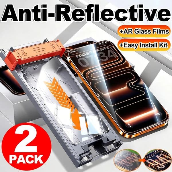 AR Tempered Glass with Auto Dust-Removal Box Anti-Reflective Films for IPhone 17/17 Pro/17 ProMax/17 Air Screen Protectors 260427