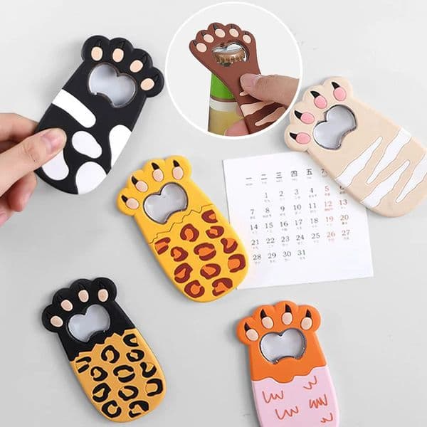 Fat Cat Claw Bottle Opener Cartoon Figure Magnetic Sucking Beer Soft Glue PVC Screwdriver Refrigerator Stickers 260430