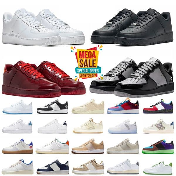 Designer Shoes 1 07 Casual Running Sneakers Classic Triple White Black Red Wheat Panda Utility Starstruck White Ice Outdoor Sports Runners 36-45