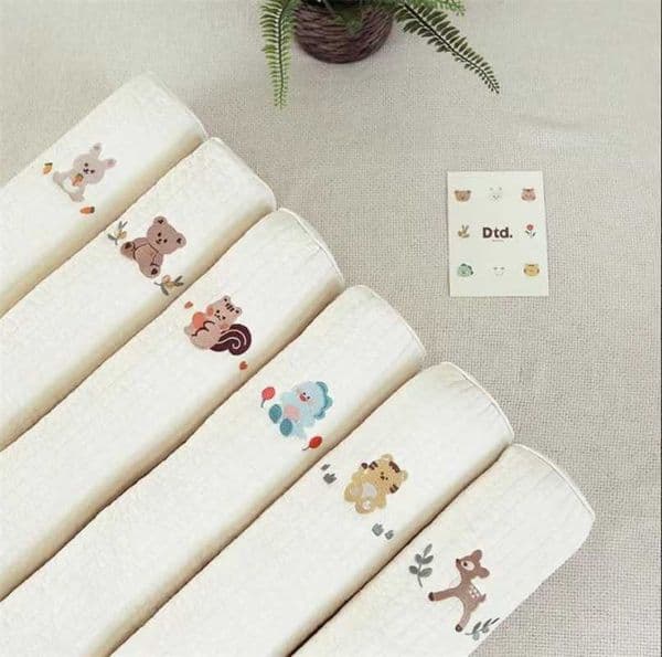 Ins Korean Style Embroidered Animal Comfort Cushion Pillow Baby Crib Bumper L260430