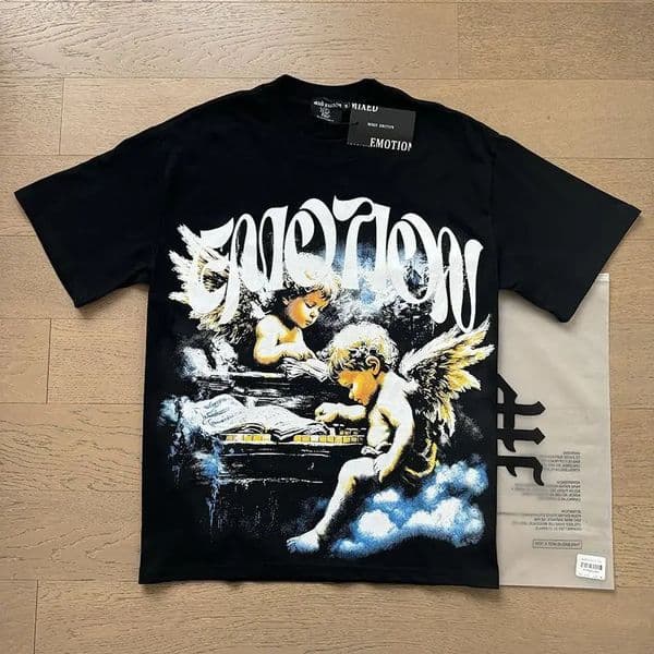 2026 Mixed Emotion T-shirt Summer Hip Hop Street Cotton Print Short-sleeved Men Women Tops Release 260430