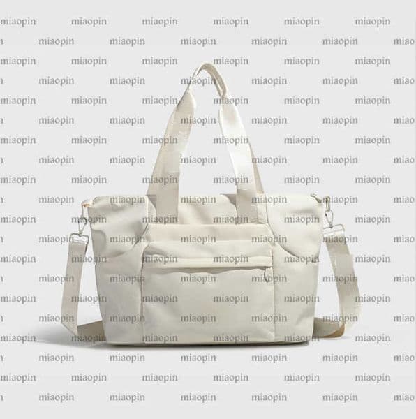 A Large-capacity fitness yoga tote bag women's casual commuting bag pure cotton canvas bag underarm bag multi-functional bag Solid-color casual hand-held crossbody bag